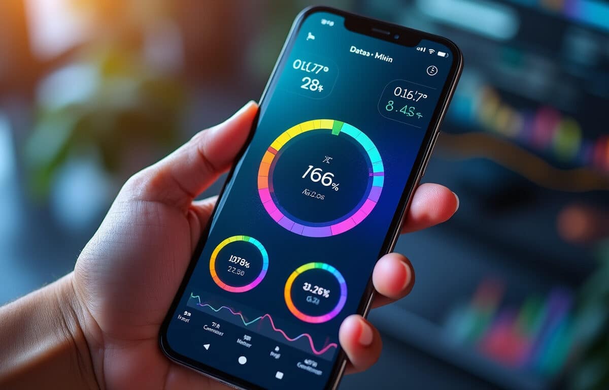 le tableau de bord android permet de surveiller facilement l'utilisation des données mobiles, offrant un suivi précis pour mieux gérer votre consommation et éviter les dépassements.